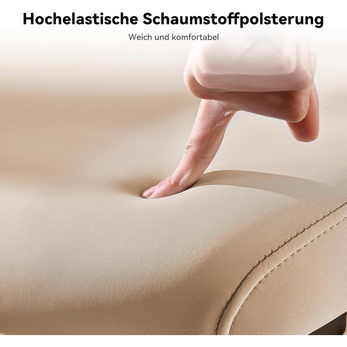 Ергономічне офісне крісло MUSSO E600SE, 3-рівневе регулювання поперекової опори, 3D-регульовані підлокітники та підголівник з підставкою для ніг, адаптоване для жінок, підтримка хребта під час сидіння (бежевий)