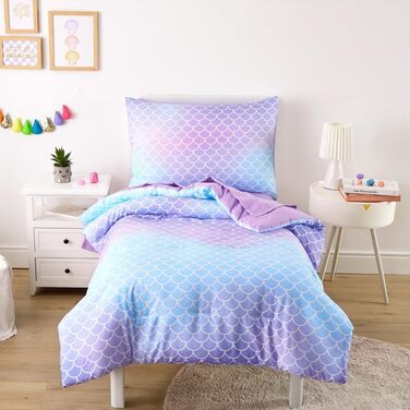 Комплект дитячої постільної білизни для дівчаток Wake In Cloud, 4 предмети, м'який комплект для дитячого ліжечка з ковдрою, прости