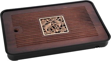 Набір для чайної церемонії Кунг-Фу з бамбуковим підносом (36 x 24 см), ємністю для води та зливом - ідеальний подарунок для друзів та рідних