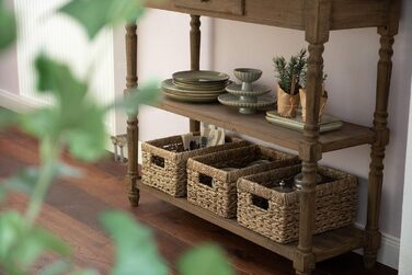 Кошик для зберігання Decorasian, полиця-кошик, плетений з морської трави - дуже стійкий - MM (36 см x 25 см x 19 см) Натуральний