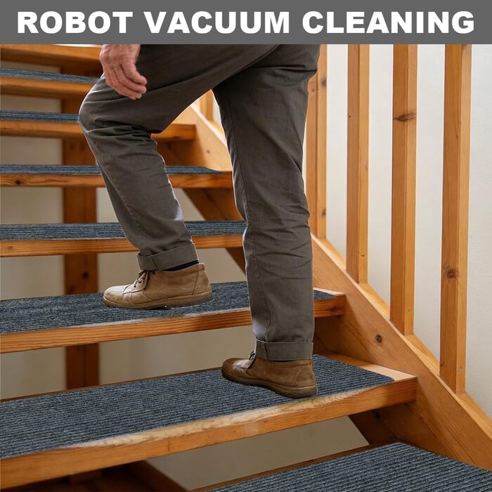 Килимки для сходів, 15 шт. , 55 x 22 см, самоклеючі, можна прати в пральній машині, протиковзкі, для сімей з дітьми, людьми похилого віку та домашніми тваринами (сірі)