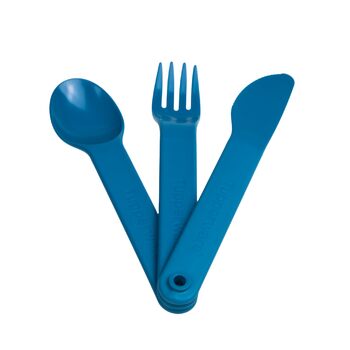 Набір столових приборів для пікніка TUPPERWARE To Go ніж виделка ложка коробка лійка, бірюзовий