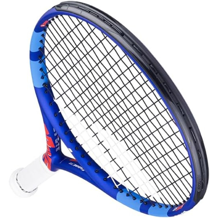 Тенісна ракетка Babolat Drive Junior, синьо-червона, легка, ручка розроблена для маленьких рук
