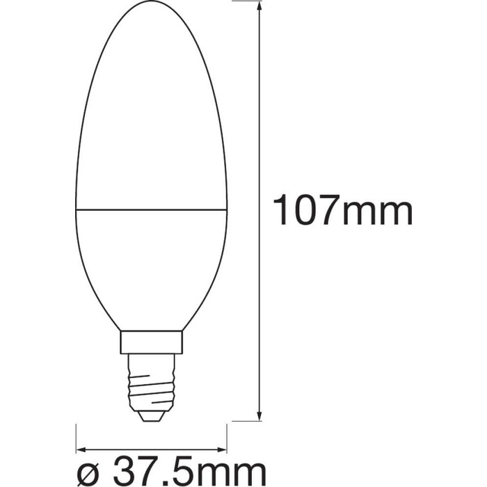 Світлодіодна лампа LEDVANCE Smart LED з технологією WiFi, цоколь E14, регулювання яскравості, зміна кольору світла (2700-6500K), зміна кольорів RGB, замінює лампи розжарювання 40 Вт, SMART WiFi Candle Multicolour, упаковка 3 шт.