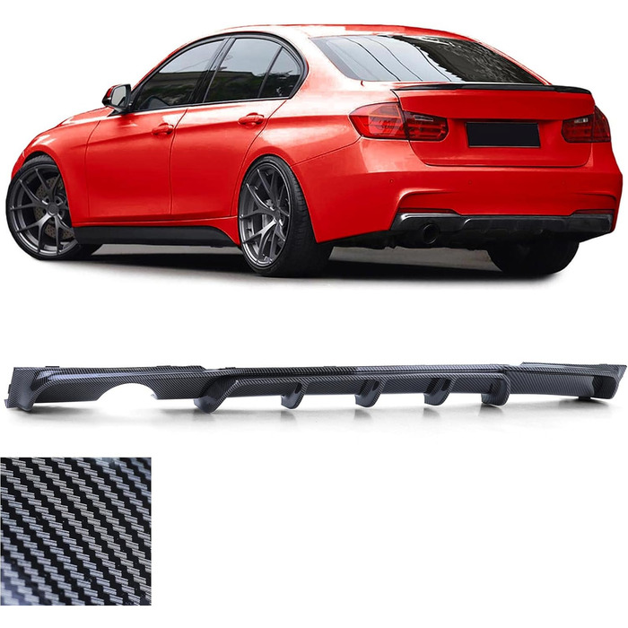 Задній дифузор Performance Carbon Look підходить для BMW 3 Series F30 F31 316 318 320