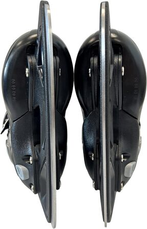 Ковзани Cox Swain Push з регулюванням, взуття для катання на ковзанах для дітей, підлітків та дорослих вагою до 100 кг, попередньо заточене лезо з нержавіючої сталі, м&39який черевик, чорний розмір S (33-36) чорний L (40-43)