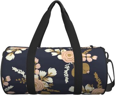 Дорожня сумка-циліндр з квітковим принтом, спортивна сумка для чоловіків та жінок, сумка-мішок
