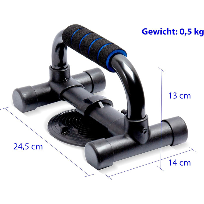 Ручки для віджимань - Протиковзке покриття - Суцільнометалеві перекладини для віджимань - Ручки та стійки для віджимань - Фітнес-обладнання для калістеніки для дому та на свіжому повітрі