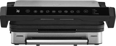 Електрогриль 2000 Вт, 6 програм, сенсорна технологія, пластини з покриттям, гриль Panini, нержавіюча сталь матова