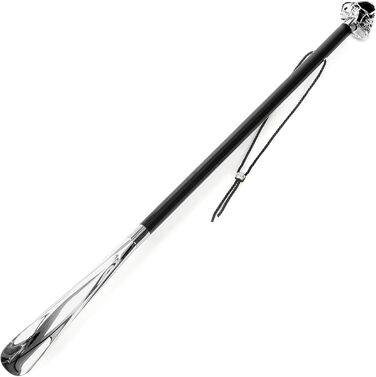 Палиці для ходьби Shoehorn Silver Handle виготовлені з 925 уздовж 78см Короткий Shoehorn Elegant Luxury Stocking, Shoehorn, Style Head Skull