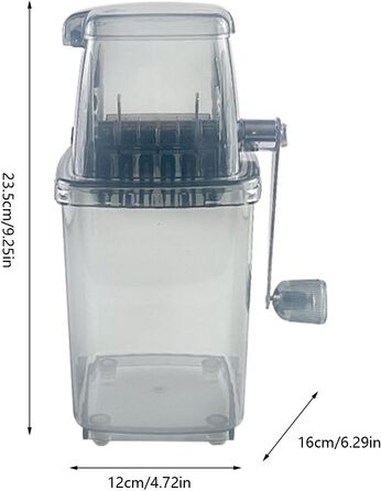 Ручна дробарка для льоду, Дробарка для льоду, З ручною ручкою, Барні аксесуари, Без електрики, Нержавіюча сталь, Дробарка для льоду, Ручна дробарка для льоду для напоїв, Шліфована чорна