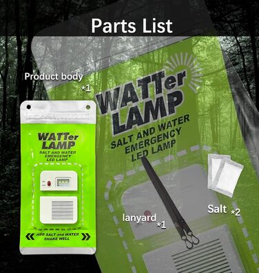 Лампа з 3 світлодіодними намистинами для морської води - екологічне зовнішнє освітлення для кемпінгу, походів, риболовлі Батарейки не потрібні, аварійне освітлення з часом роботи 140 годин Необхідне спорядження для виживання під час відключення електроене