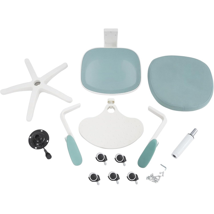 Дитячий письмовий стілець з регулюванням висоти, регульованими підлокітниками, обертовий стілець/підлітковий стілець з підставкою для ніг, регульований письмовий стілець для дітей віком 6-18 років (світло-зелений)