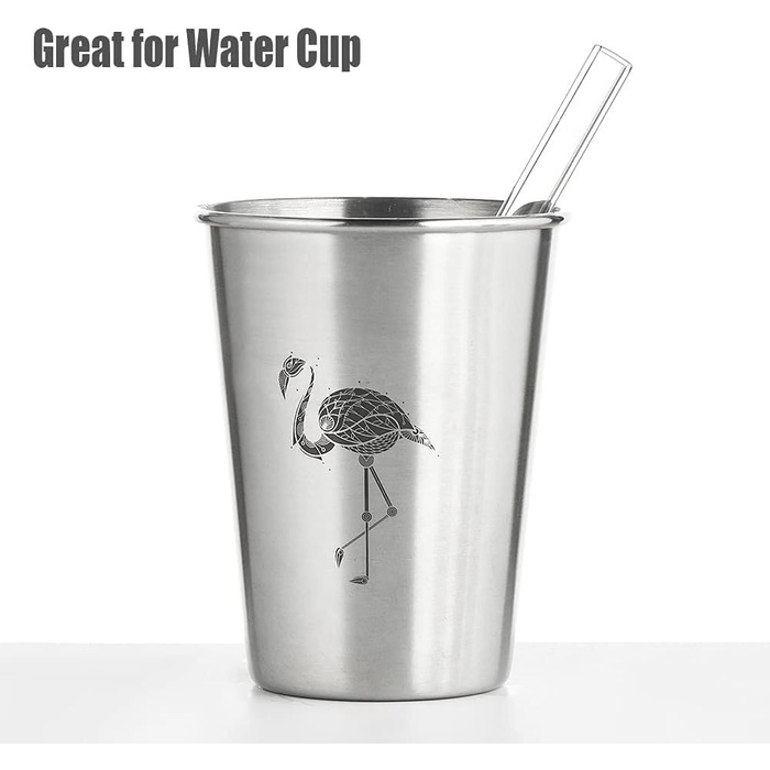 Прозора соломинка для пиття ALINK Glass Straws пряма 8 шт. 10 мм x 15,2 см, багаторазові скляні соломинки для пиття 2 щітки для чи