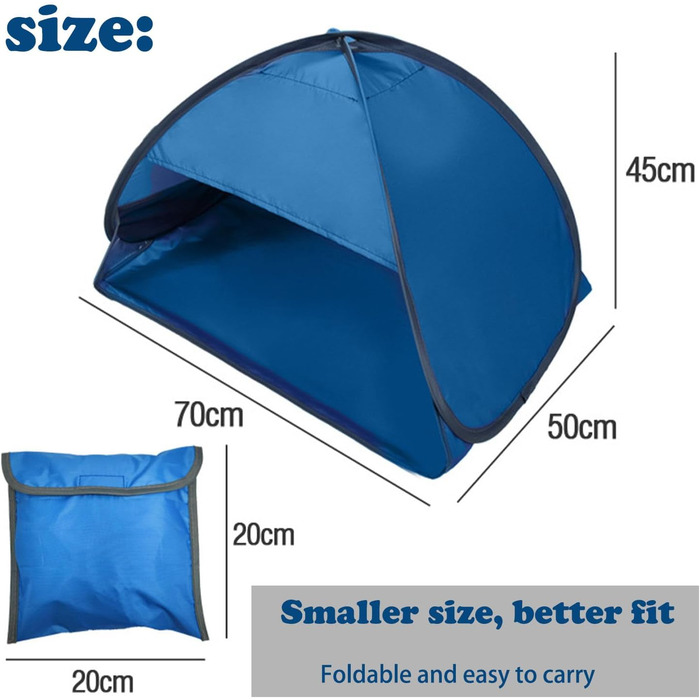 Розкладний намет Head, міні-пляжний намет із сонцезахисним тентом, автоматичний миттєвий намет, міні-парасолька, розкладний міні-пляжний намет для кемпінгу, пікніків та пляжу на свіжому повітрі