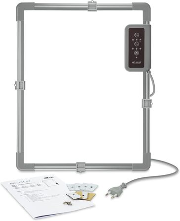 Інфрачервоний настільний обігрівач 36x45 см нагрівальна пластина 117 Вт для робочого місця, офісу, домашнього офісу, касових апаратів, стійок рецепції, інформаційних стійок, кріплення під стіл, магнітний тримач