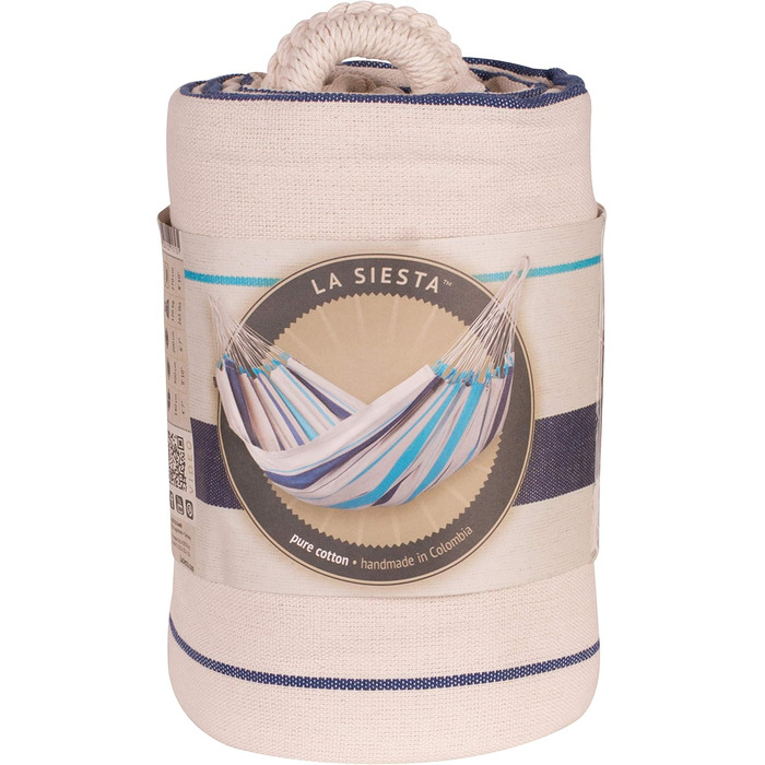 Класичний одномісний гамак з бавовни Single Aqua Blue