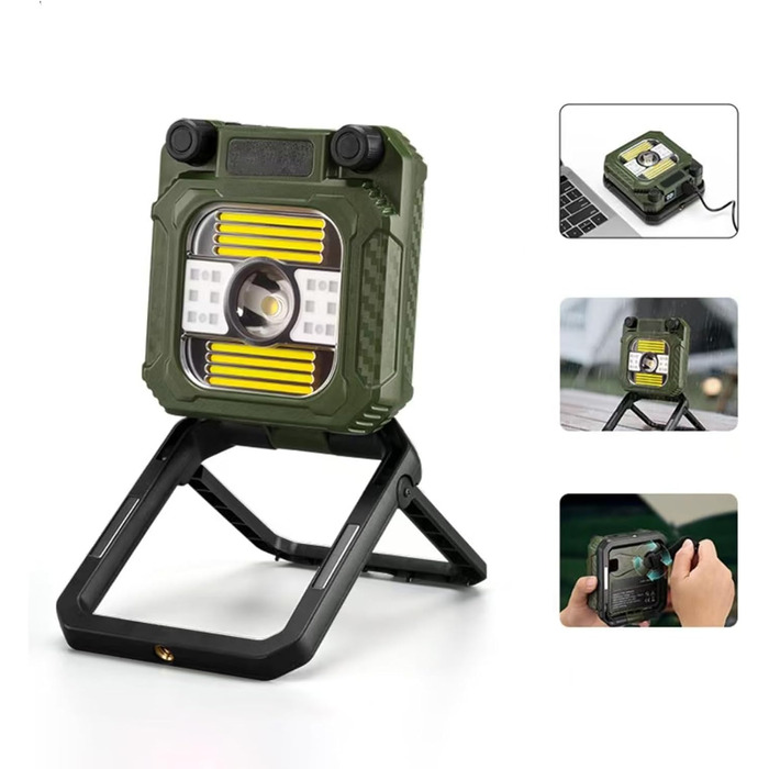 Ліхтарі для кемпінгу - Ручне акумуляторне туристичне спорядження - Портативний світлодіодний ліхтар для надзвичайних ситуацій Для походів, піших прогулянок, нічної роботи, читання, харчування, пригод на свіжому повітрі та кемпінгу