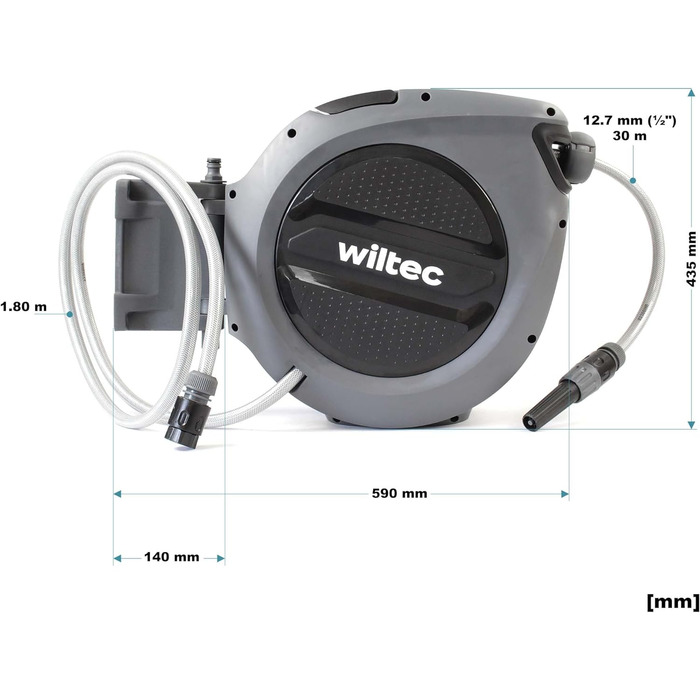 Котушка для шланга XPOtool, настінна коробка для шланга з автоматичною котушкою та 30-метровим шлангом для води, зрошення саду