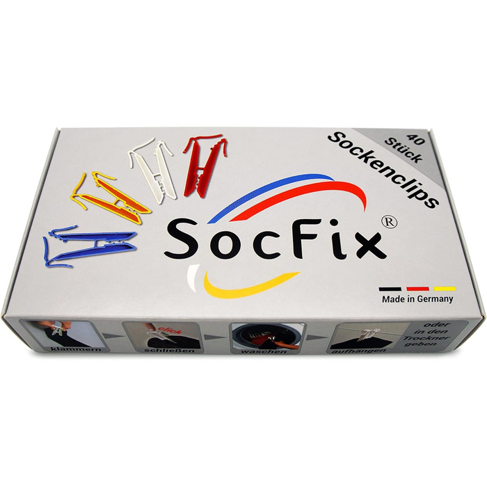 Затискачі SocFix, для шкарпеток 40 шт. в комплекті