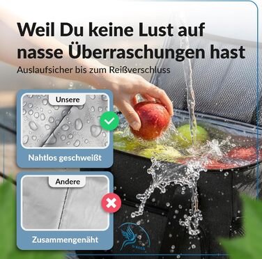 Сумка-холодильник 20 л та 30 л (складана) зберігає прохолоду 10-12 годин - ізольована сумка для покупок та ланчу з відкривачкою для пляшок та герметичним матеріалом PEVA для роботи, офісу, пікніка, шопінгу та будівництва, 20 літрів, чорна
