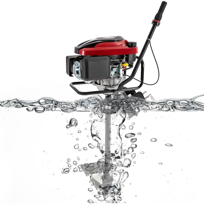 Тактний підвісний мотор, бензиновий двигун для човна, 8 к.с., повітряне охолодження, підвісний мотор 196 куб.см, повітряне охолодження, до 4500 об/хв, для надувних човнів, рибальських човнів, 4-