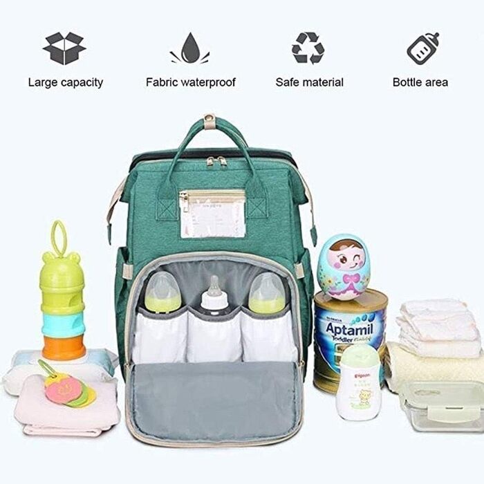 Портативна пеленальна сумка, 3 в 1 багатофункціональна сумка для дитячих підгузників конвертована багатофункціональна пеленальна с