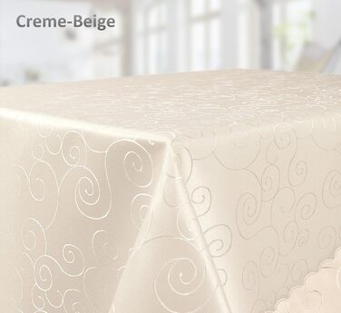 Скатертина BEAUTEX дамаські орнаменти - не залізна скатертина - стійка до плям, легка в догляді столова білизна - скатертина, квад