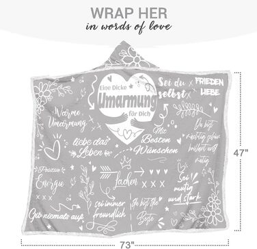 Подарунки для найкращих друзів, ковдра для обіймів з рукавами Подарунок дівчині на день народження, подарунки для підбадьорення дівчини, подарунки для жінок, дівчини, сестри, мами на Різдво, день народження, сірий