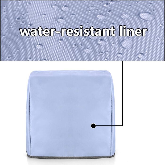 Чохол Yarwo сумісний з аксесуарами для кухонного комбайна Kitchen Aid, захисний чохол з верхньою ручкою для кухонного комбайна та аксесуарів, сірий з ромбоподібним візерунком підходить для 4.3 л і всіх кухонних комбайнів 4.8 л сірий з ромбоподібним візеру