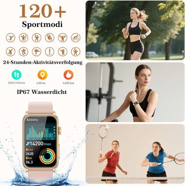 Новий смарт-годинник 2026 року для жінок з ЕКГ/годинником на батарейках/ІМТ/ВСР/монітором сечової кислоти/артеріального тиску/монітором сну/апное, 1,57-дюймовий годинник для здоров&39я та фітнесу з функцією телефону, 24-годинний монітор серцевого ритму, S