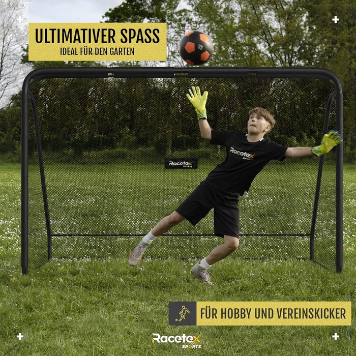 Футбольні ворота для садів, дітей та дорослих СУЧАСНИЙ дизайн - Дитячі футбольні ворота з міцною сталевою рамою спереду - Дитячі футбольні ворота з анкерними кріпленнями з нержавіючої сталі - Футбольні ворота 240x160