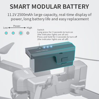 Дрон Teeggi SJRC F11S 4K PRO з камерою 4K HD для дорослих, відстань керування 6 км, 2-осьовий підвіс, 30 хвилин польоту, дрон без