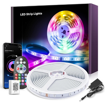 Світлодіодна стрічка 30м, світлодіодна стрічка Bluetooth, RGB змінює колір, світлодіодний світловий ланцюжок 30М з керуванням чере