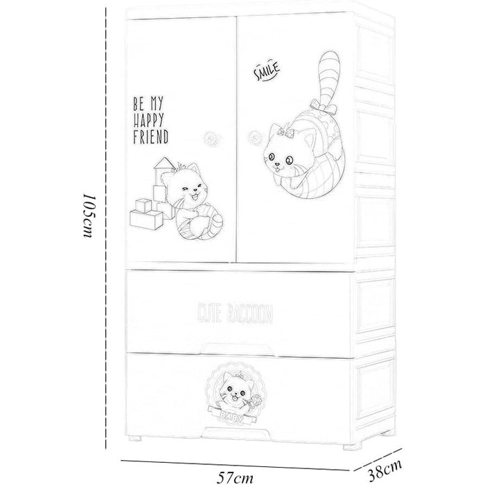 Кошики для зберігання, потовщені перегородки та знімна дитяча шафа, сучасні, мінімалістичні, спальня, шафа для зберігання, шафа дл