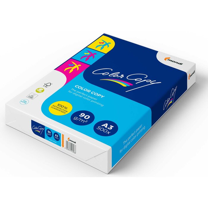 Папір для кольорового копіювання Mondi 88008622 - A3, 90 г/м, 500 аркушів, білий