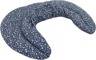 Подушка для шиї зі стійкою, органічна тканина, квітково-блакитний колір - подушка з вишневих кісточок Подушка для шиї, подушка з зерна, тепла подушка - Дуже затишна грілка для шиї