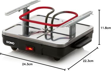 Гриль Domo DO9147G раклет 'Just US -4 P-600 W, металевий, 1 літр, чорний