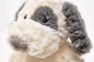 М'яка іграшка Mollis Собака 36 см, біл-сірий