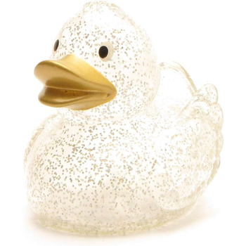 Гумова качечка Камілла - блискітки із золотим дзьобом