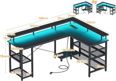 Ігровий стіл ODK, 168 x 120 см, метал / дерево / вуглецеве волокно, чорний
