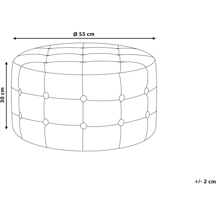 Сучасний пуф з оксамитової тканини, декоративний стьобаний круглий чорний, тампа