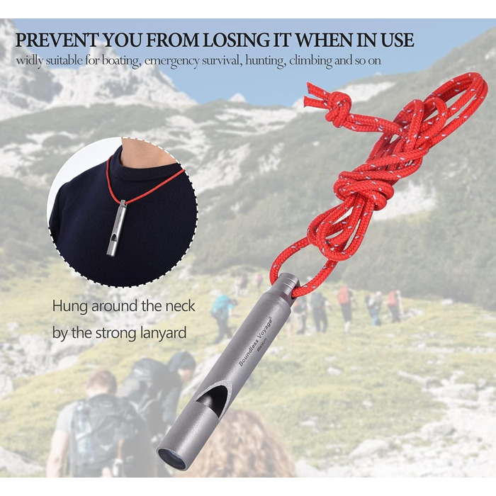 Титанові свистки Кемпінг на відкритому повітрі Піші прогулянки Полювання Скелелазіння Екстрене виживання Гучний свисток Тренер Тре