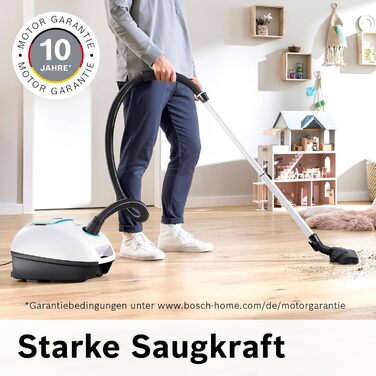 Пилосос Bosch з мішком серії 4 ProHygienic BGD41HYG, ідеально підходить для алергіків, гігієнічний фільтр, 10-річна гарантія на дв