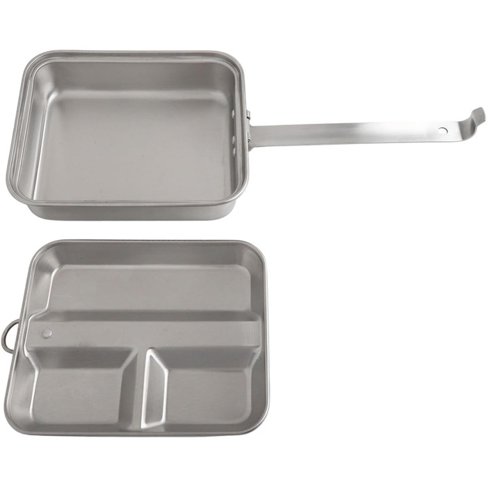 Складаний ланч-бокс з нержавіючої сталі з ручкою для кемпінгу на свіжому повітрі, легкий посуд для походів, подорожей та пікніків