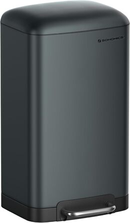 Відро для сміття, 30 л, зі сталевою педаллю, внутрішнім відром і кришкою, ручкою, з плавним закриттям, герметичне, для кухні, віта