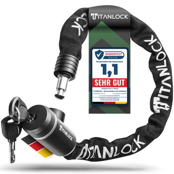 Велосипедний замок ланцюговий, захист від крадіжки СВІТЛОВІДБИВАЮЧИЙ зручне транспортування, стійкий до іржі, рівень безпеки 7/10, ланцюговий замок з ключем