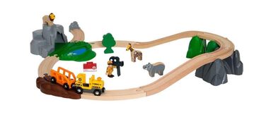 Великий ігровий набір залізниці BRIO World Safari іграшка для дітей від 3 років