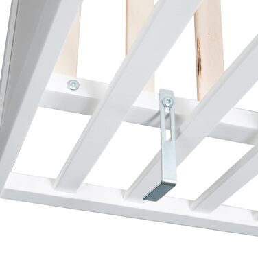 Дитяче ліжко roba 2-в-1 60 x 120 см - Ліжечко та приліжкова ліжечка, регулювання висоти в 6 напрямках - 5 знімних перекладин - Дерев&39яне, біле, біле ліжко (односпальне)