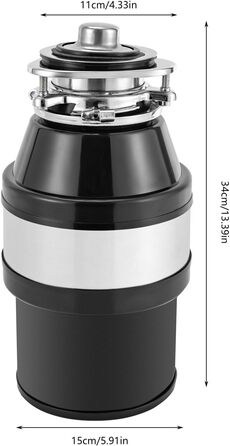 Вт 1,4 л Подрібнювач кухонних відходів, Подрібнювач їжі, Руйнівник відходів, Утилізація харчових відходів Побутова раковина Сміттєвий млин, Кухонні харчові відходи Подрібнювач сміття Подрібнювач їжі, 560